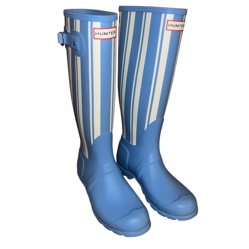 Hunter Womens Original Garden Stripe Tall Rain Boots